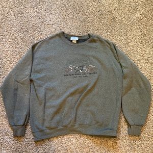 Embroidered Sweatshirt Size large. Brown